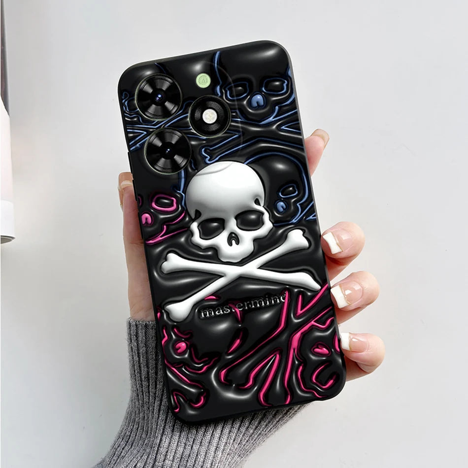 Capa ultra fino macio de silicone à prova de choque para Tecno Spark