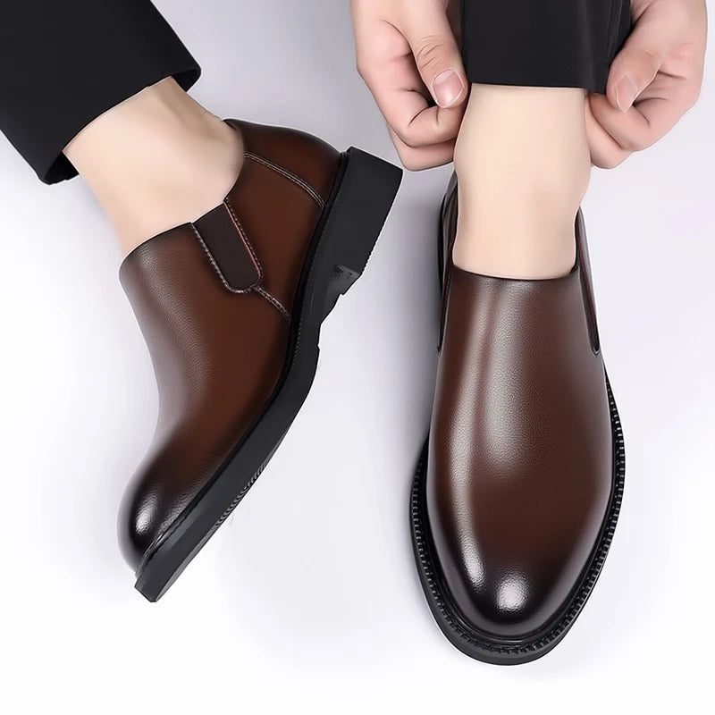 Sapatos formais de couro italiano para homens