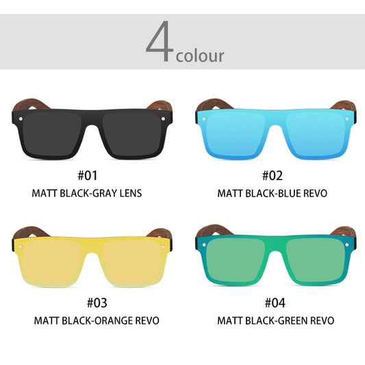 Óculos de sol de madeira polarizados