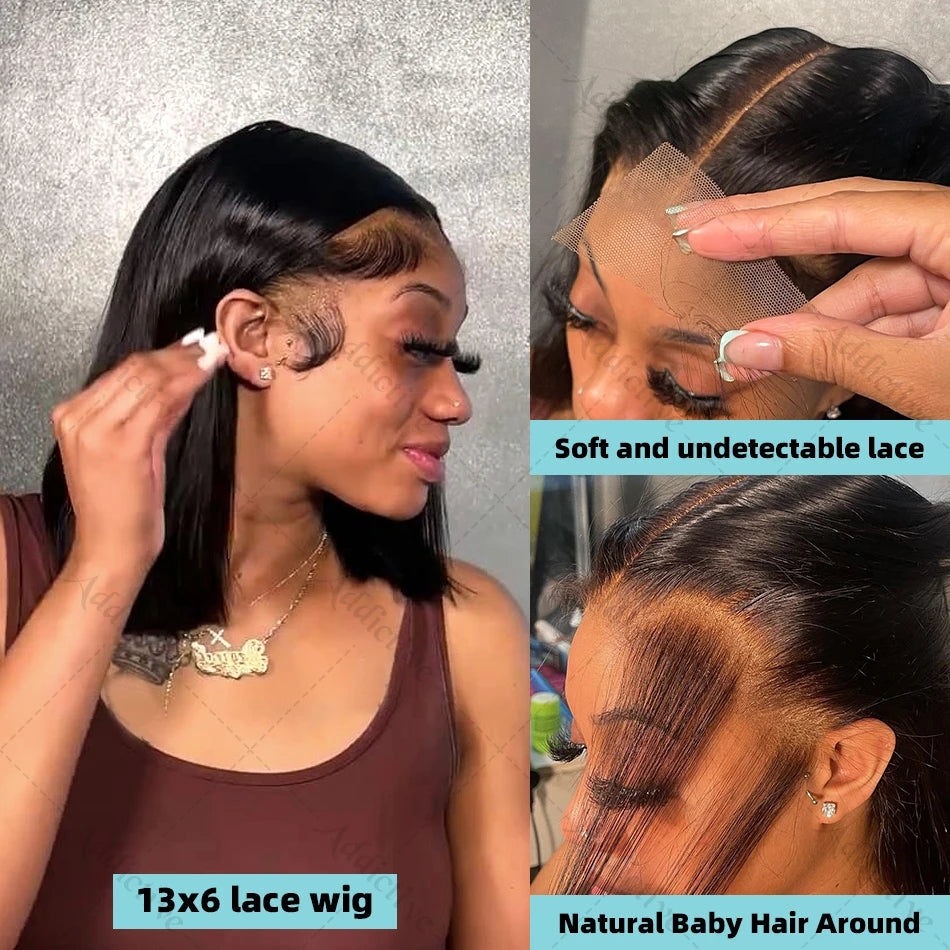 Perucas de cabelo humano de renda frontal