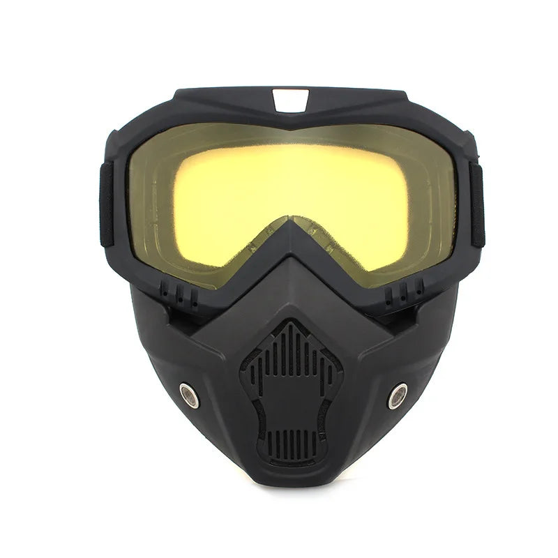 Capacete de bicicleta rosto cheio máscara anti-nevoeiro
