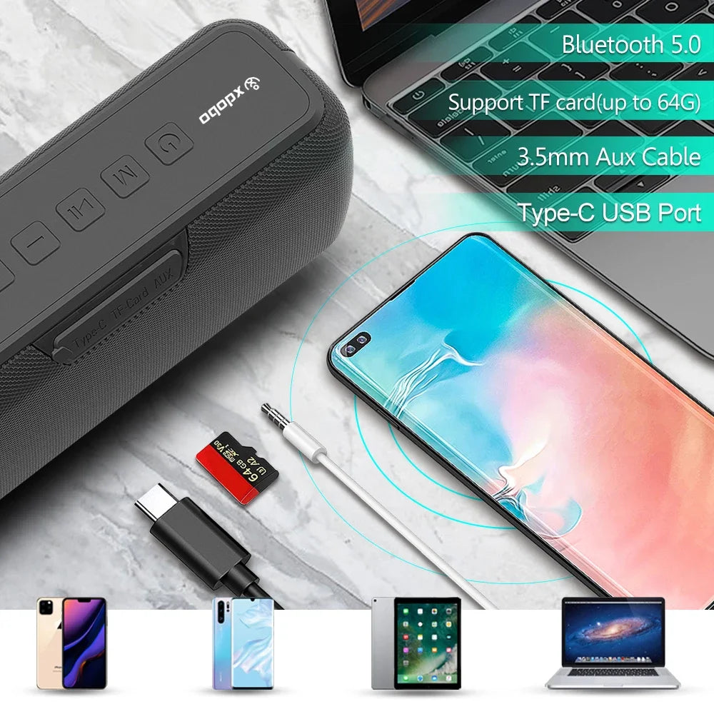Xdobo-Colunas Portáteis Bluetooth, X8 II