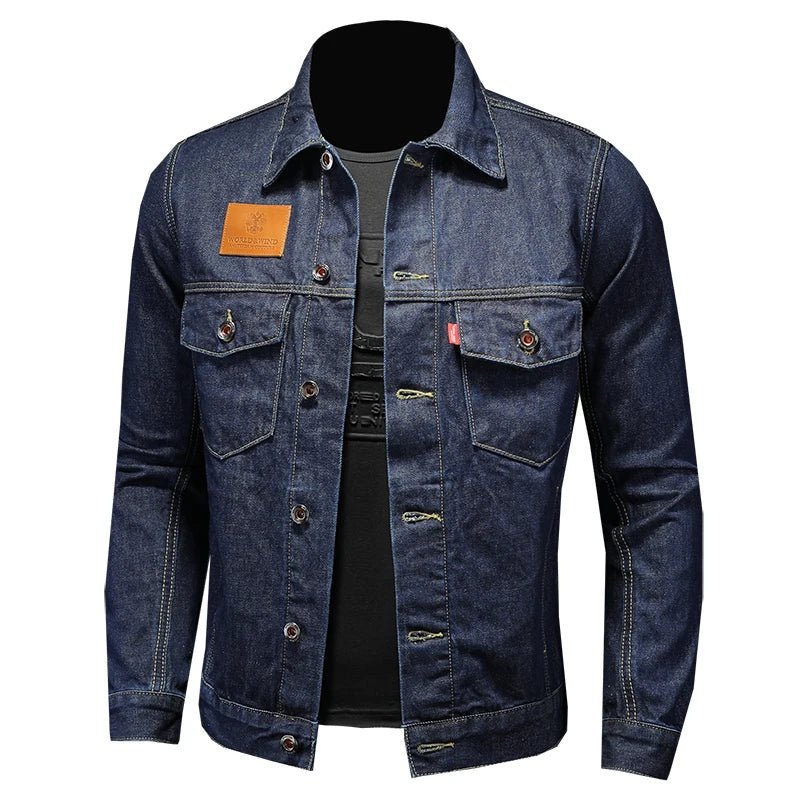Casaco jeans casual clássico