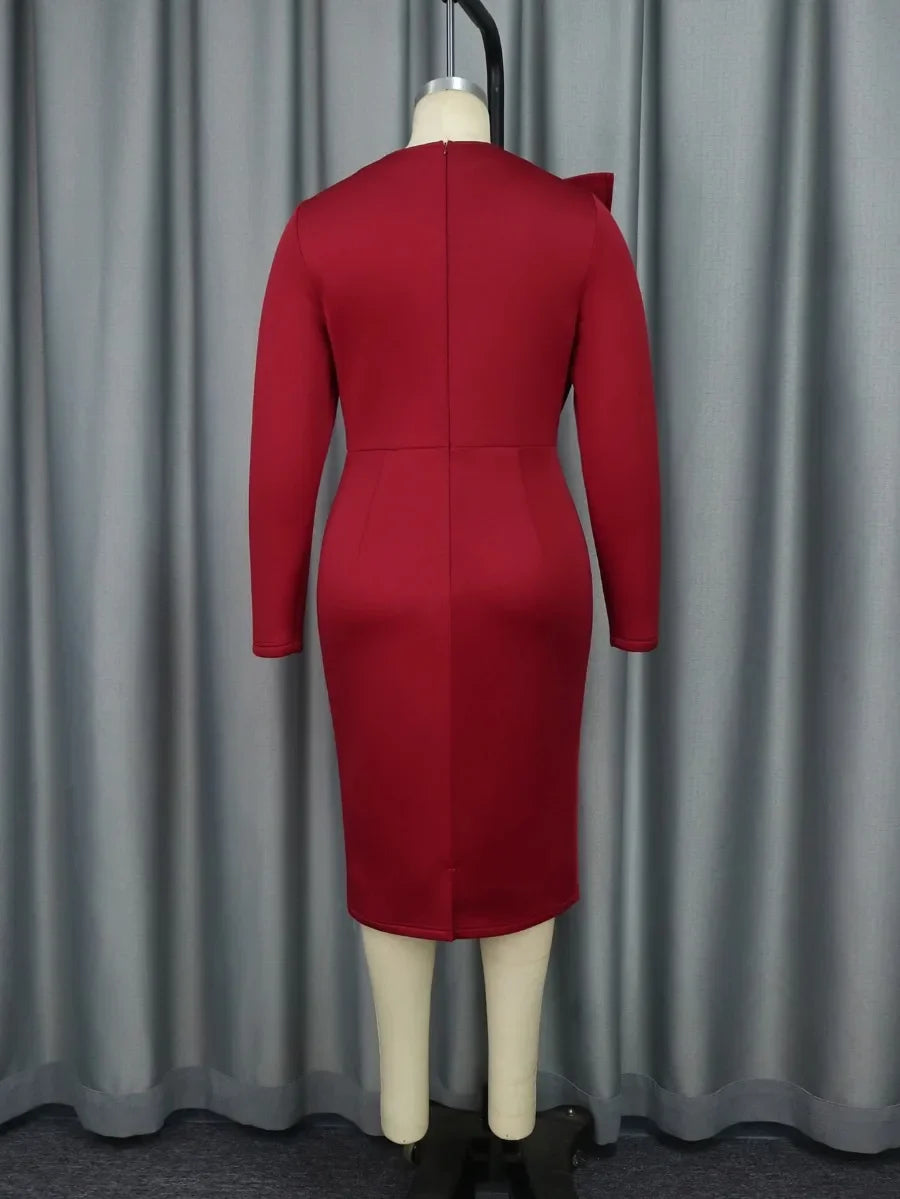 Vestido elegante de mangas compridas