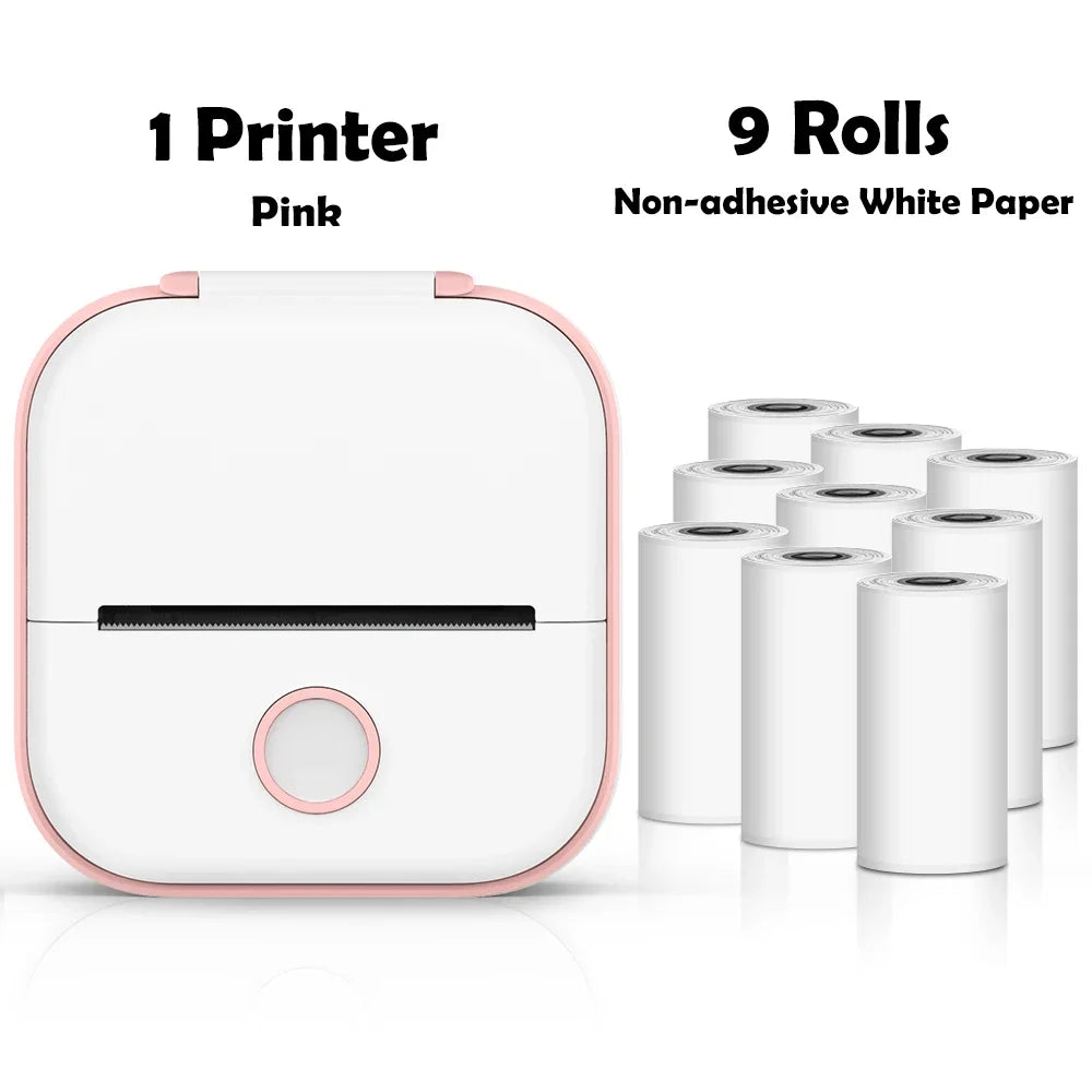 Mini impressora de bolso térmica sem fios adesivos autoadesivos