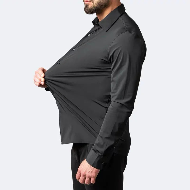 Camisa elástica de manga comprida