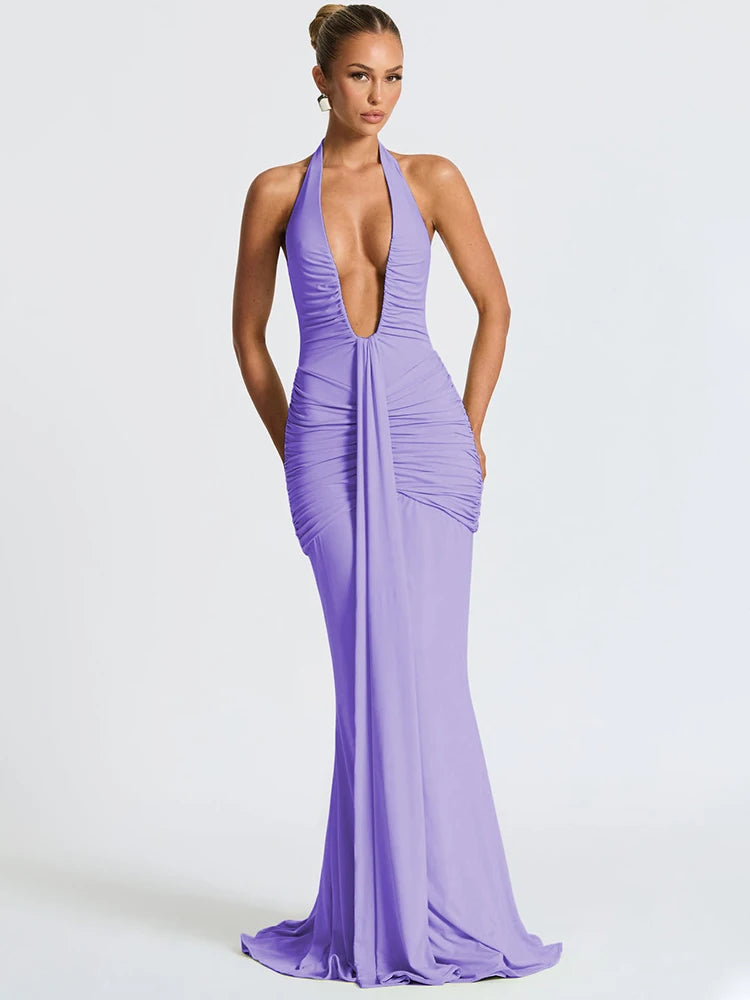 Vestido Mozision decote em V