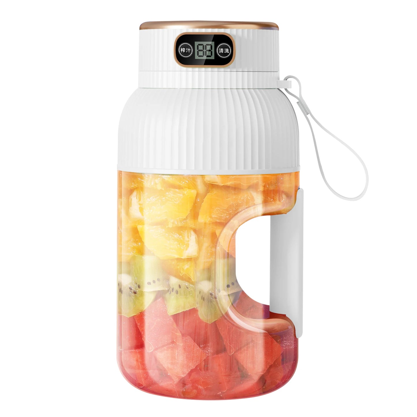 Garrafa portátil misturador de frutas elétrico