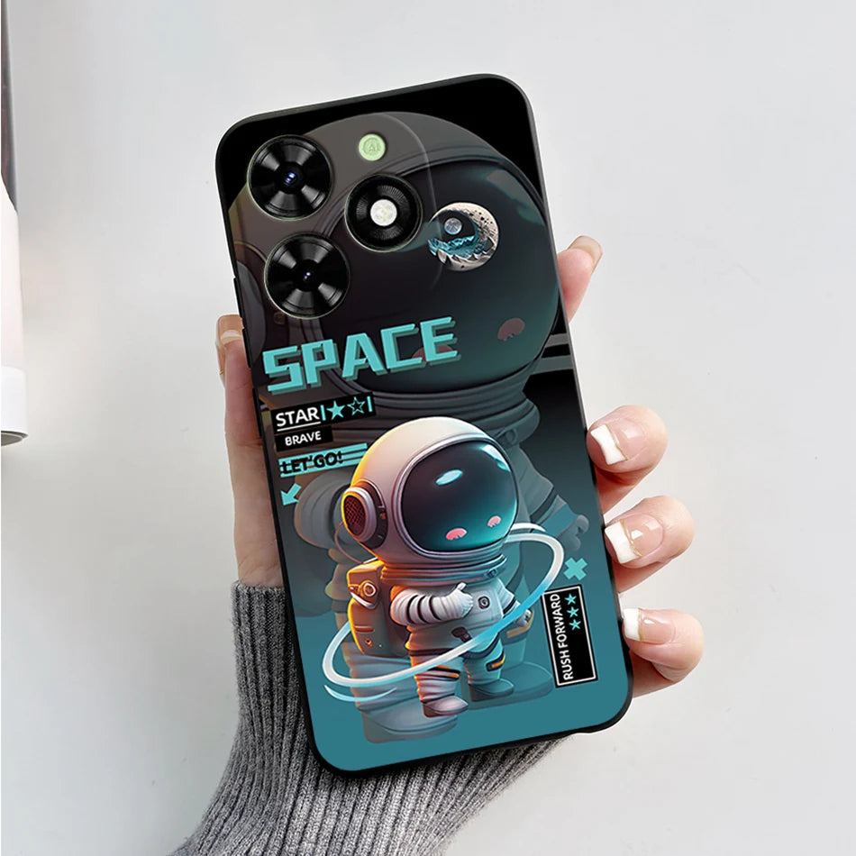 Capa ultra fino macio de silicone à prova de choque para Tecno Spark
