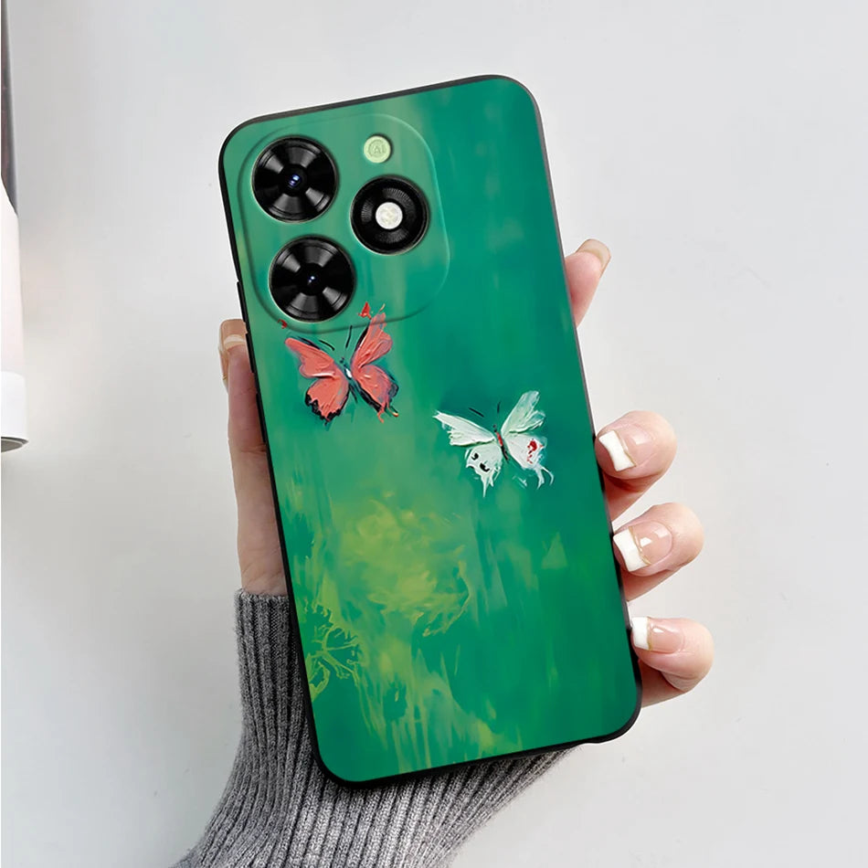 Capa ultra fino macio de silicone à prova de choque para Tecno Spark