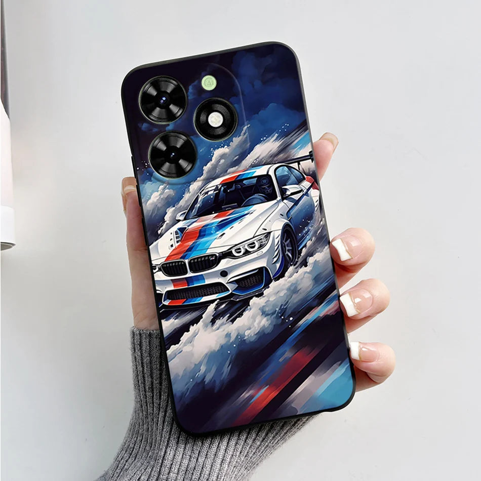Capa ultra fino macio de silicone à prova de choque para Tecno Spark