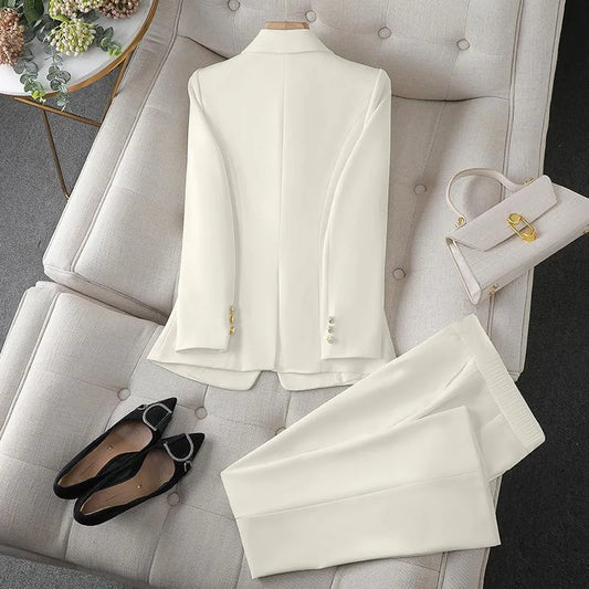 Fato feminino Blazer envelope slim e calça reta
