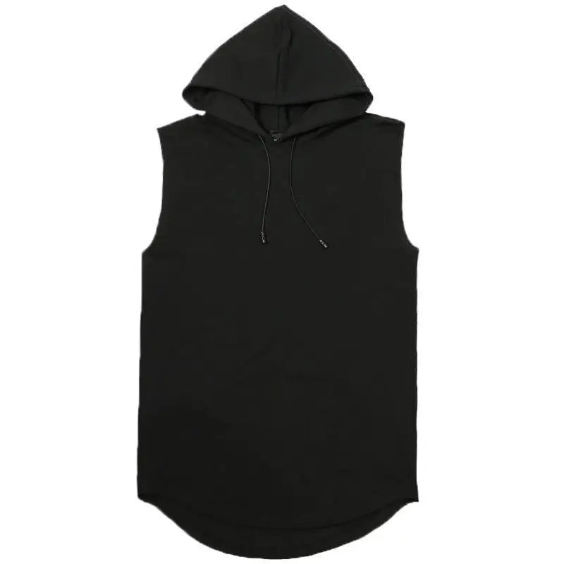 Camiseta sem mangas com capuz