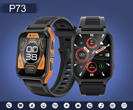 P73 1.83" Outdoor Military Smart Watch Men Bluetooth Call Smartwatch For Xiaomi Android IOS IP68 Waterproof Fitness Watch
