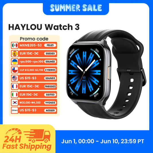 Smartwatch HAYLOU 3 com Chamadas de Voz
