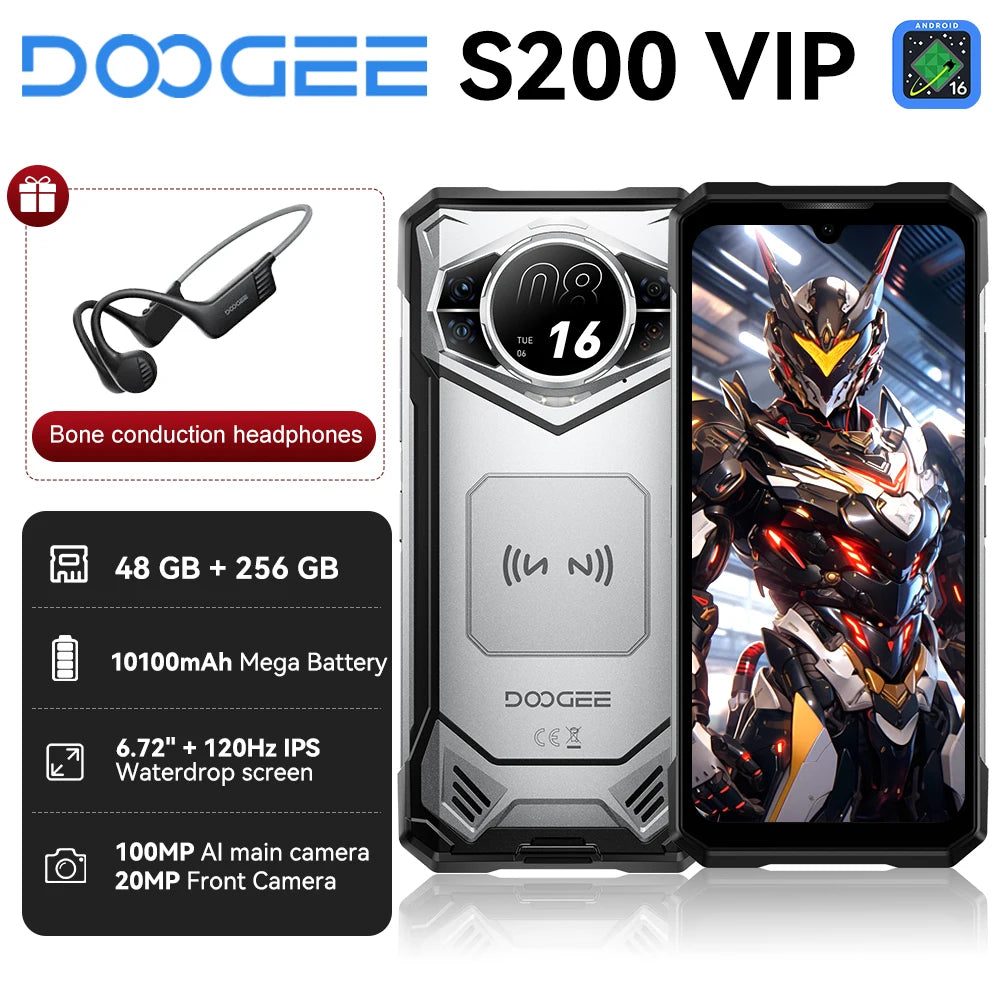 DOOGEE S200 VIP Edition — Smartphone Robusto 5G, 48 GB + 256 GB