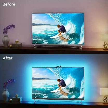 Fita de Luz LED RGBIC para TV com Controle por Câmera e App
