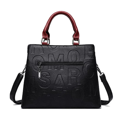 Bolsa transversal casual feminina em couro PU