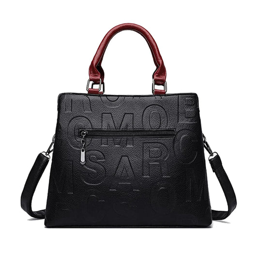 Bolsa transversal casual feminina em couro PU