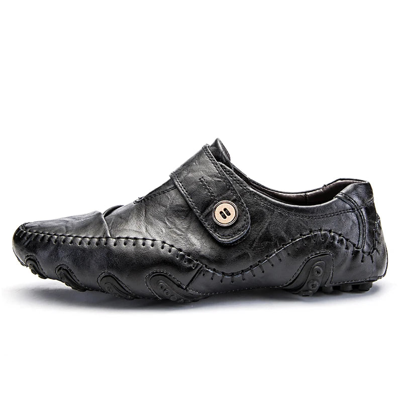 Mocassins Masculinos Clássicos em Couro Genuíno