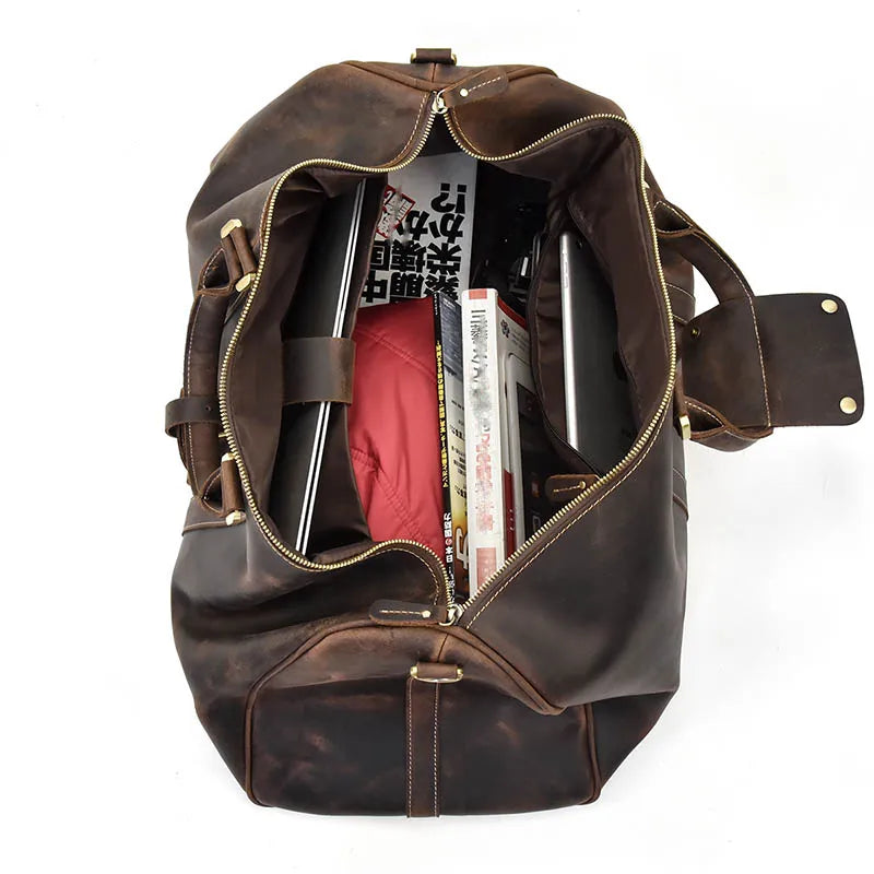 Bolsa masculina em couro legítimo
