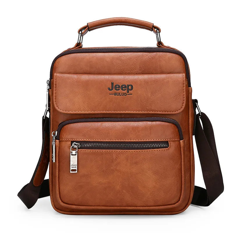 Bolsa Mensageiro Crossbody de Couro para Homens