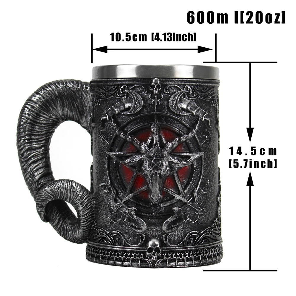 Caneca Baphomet 600 ml em Resina