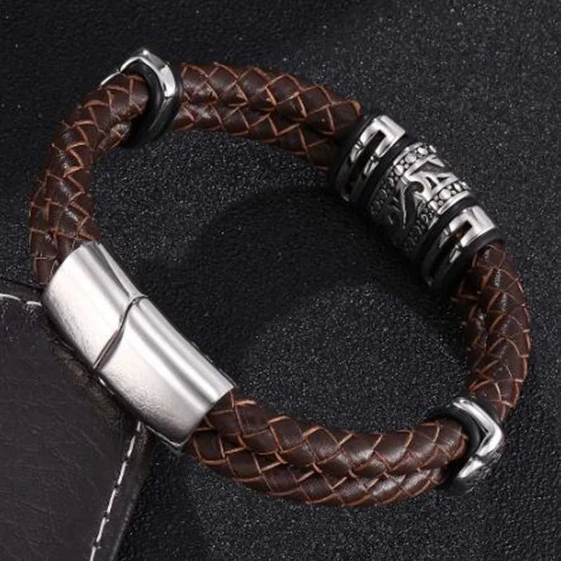 Pulseira punk de camada dupla