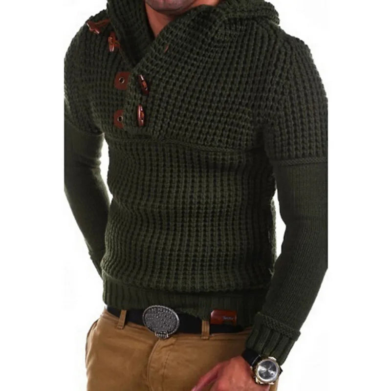 Camisola Masculina de Malha Quente – Estilo Casual