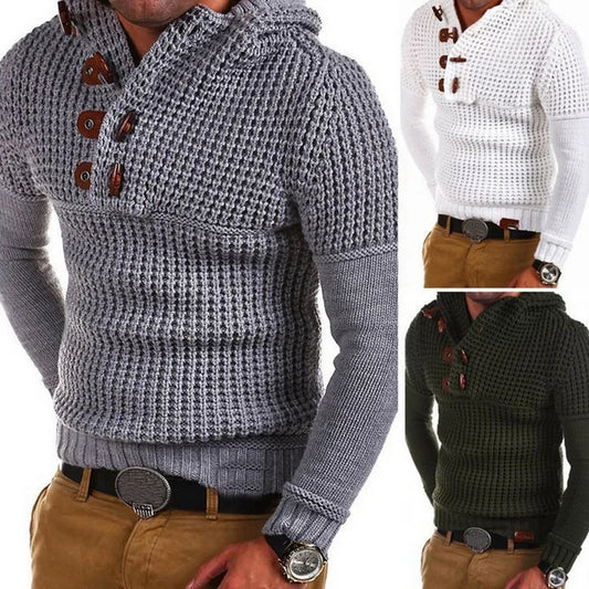 Camisola Masculina de Malha Quente – Estilo Casual