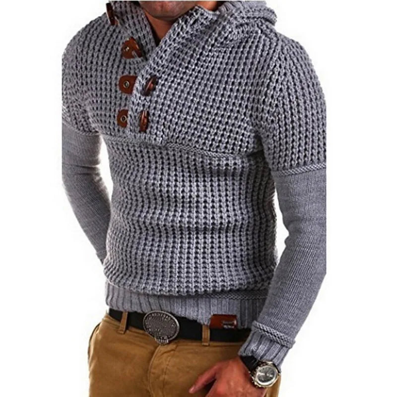 Camisola Masculina de Malha Quente – Estilo Casual