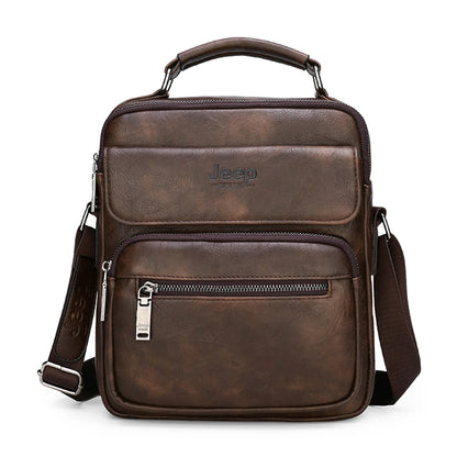 Bolsa Mensageiro Crossbody de Couro para Homens