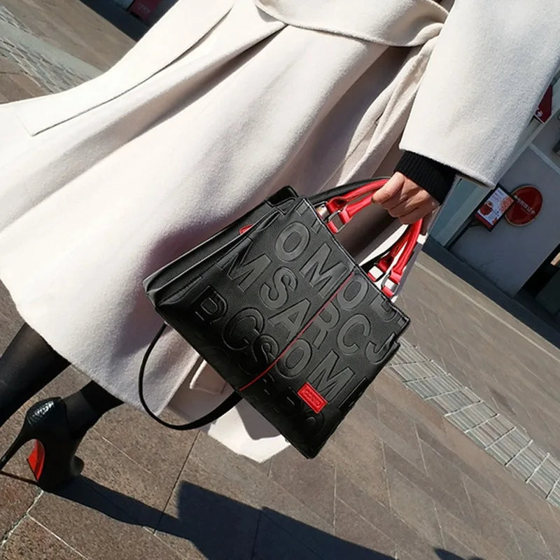 Bolsa transversal casual feminina em couro PU