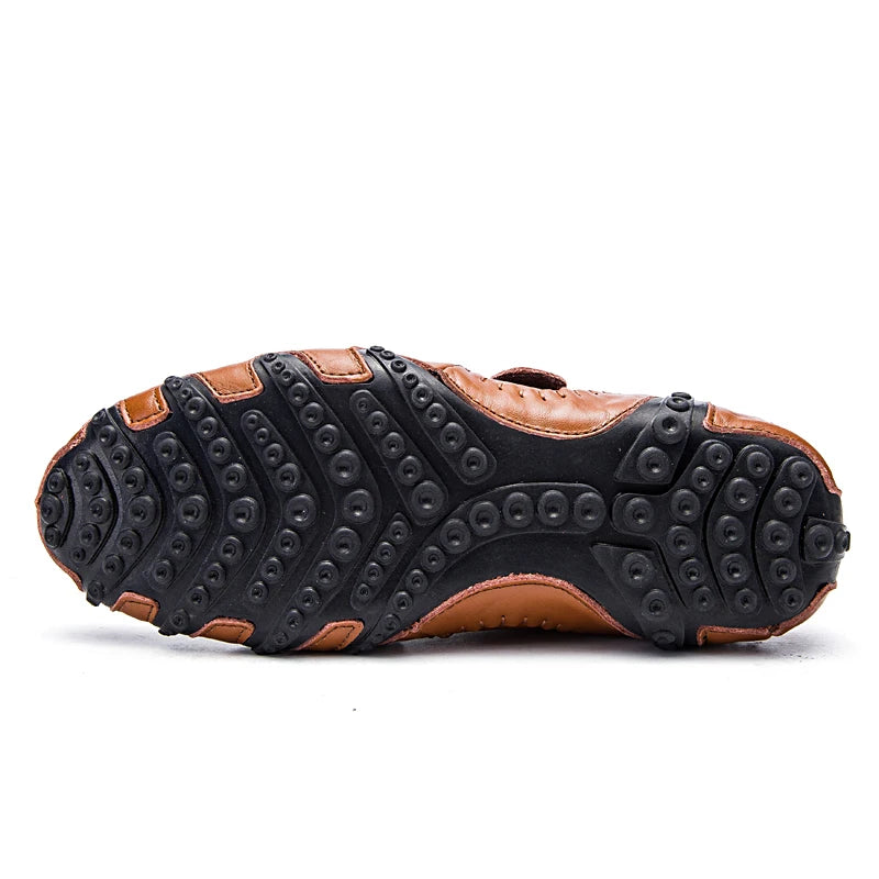 Mocassins Masculinos Clássicos em Couro Genuíno