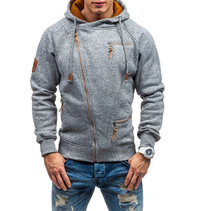 Casaco de Inverno Masculino em Malha com Capuz – Estilo Casual