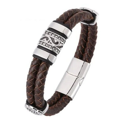 Pulseira punk de camada dupla