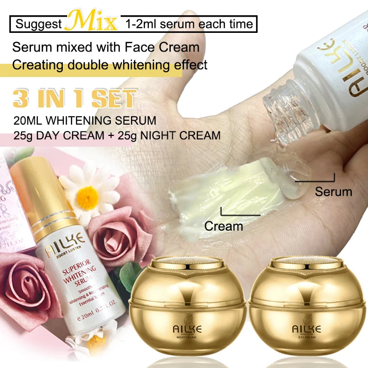 Conjunto de Cuidados Faciais AILKE com Colagénio