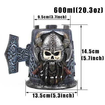 Caneca Viking 600 ml em Resina