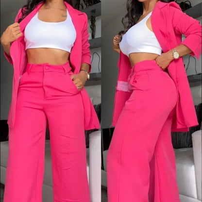 Fato elegante cor sólida