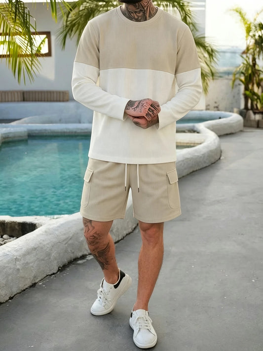 Conjunto Masculino Waffle de 2 Peças