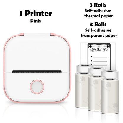 Mini impressora de bolso térmica sem fios adesivos autoadesivos