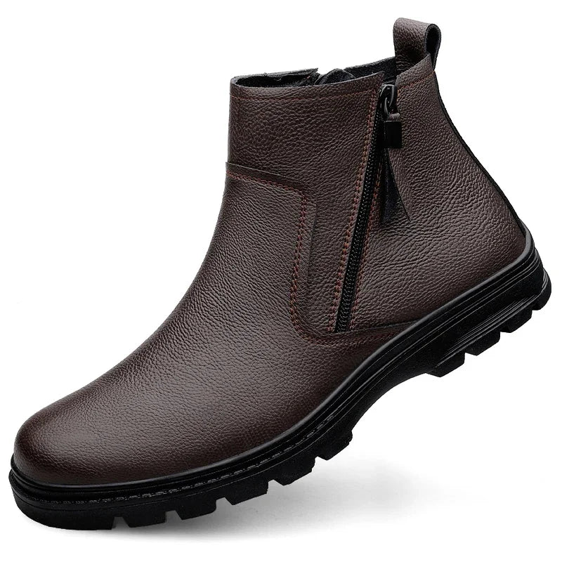 Botas Chelsea Masculinas em Couro Genuíno