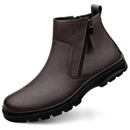 Botas Chelsea Masculinas em Couro Genuíno