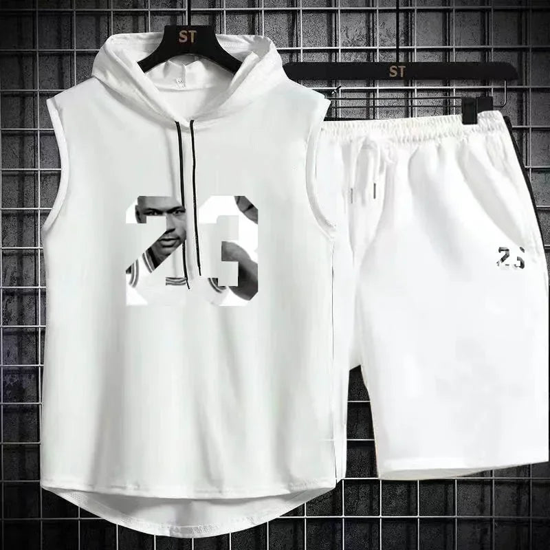 Conjunto esportivo com capuz