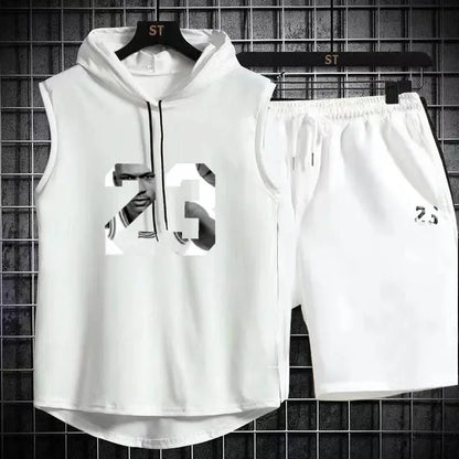 Conjunto esportivo com capuz
