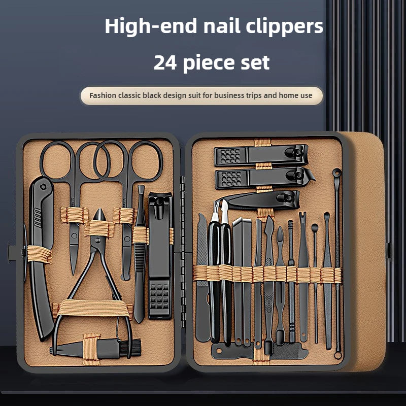 Conjunto de manicure profissional com 24 peças