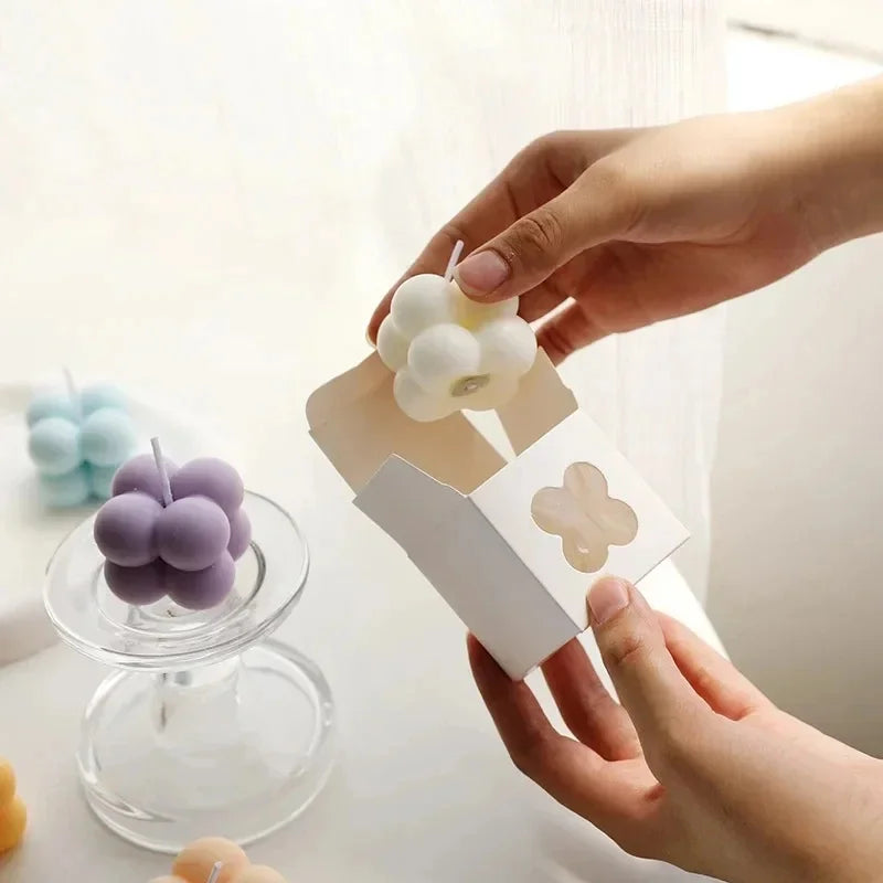 Vela Aromática em Cubo de Bolhas