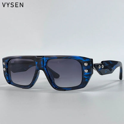 Óculos de Sol Polarizados Estilo Steampunk Quadrados