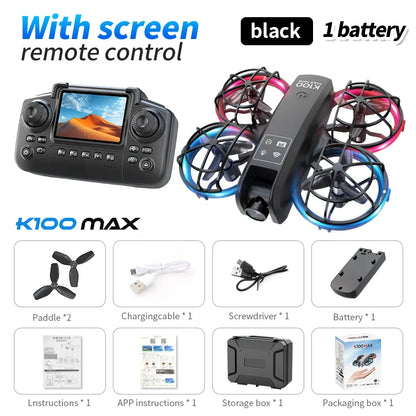 Drone K100 MAX com controle de tela
