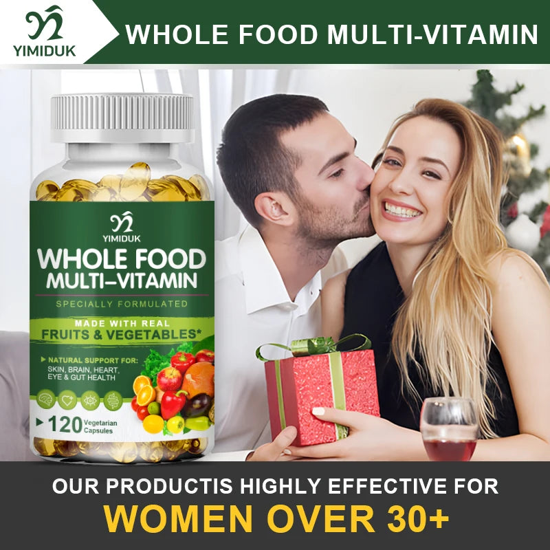 Multivitamínico de Minerais de Alimentos Integrais HOLUCKS — 60/120 Cápsulas